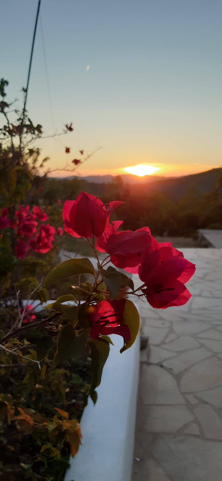 Sunset over the Ibiza hills